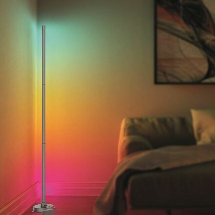 Solight LED smart stojací lampa Rainbow, wifi, RGB, CCT, 140cm WO62