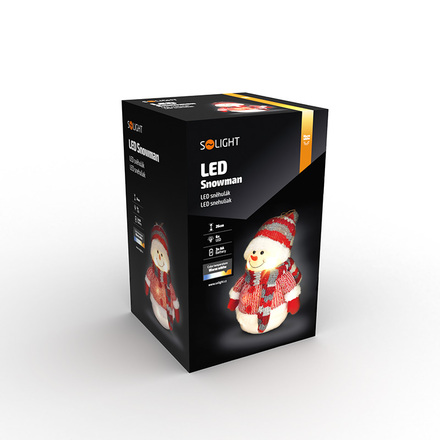 Solight LED sněhulák, 26cm, 6x LED, IP20, 3x AA 1V257