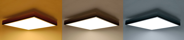 Solight LED stropní osvětlení s dálkovým ovládáním, čtvercové, dekor dřeva, 3000lm, 40W, 45x45cm WO802