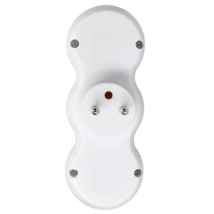 Solight rozbočka s USB A+C nabíječkou, 2 x 10A, bílá P100USBC