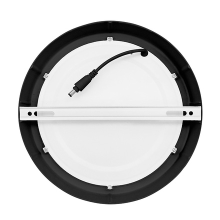 Solight LED mini panel CCT, přisazený, 18W, 1530lm, 3000K, 4000K, 6000K, kulatý, černá barva WD172-B