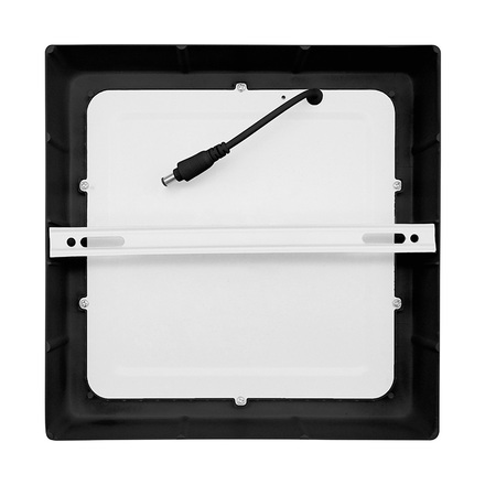 Solight LED mini panel CCT, přisazený, 18W, 1530lm, 3000K, 4000K, 6000K, čtvercový, černá barva WD173-B