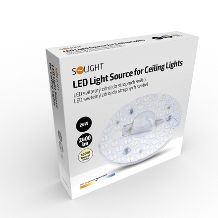 Solight LED světelný zdroj do stropních světel, 24W, 2400lm, 4000K, 167mm WZ6105
