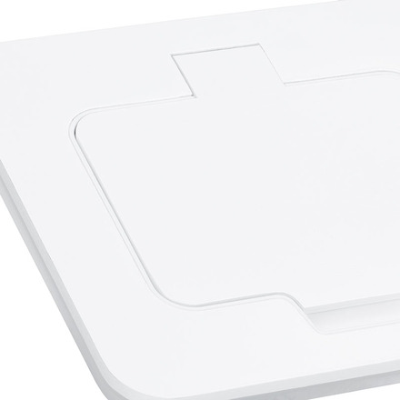 Solight vestavná podlahová zásuvka, IP55, matná bílá, obdélníkové víčko 5B322W