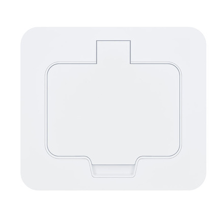 Solight vestavná podlahová zásuvka, IP55, matná bílá, obdélníkové víčko 5B322W