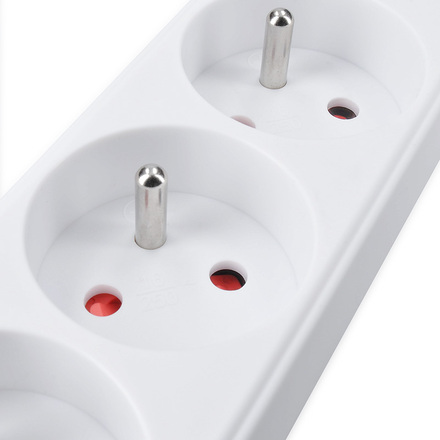 Solight prodlužovací přívod 3m, 3 zásuvky, 16A/3680W, PVC, bílý PP03X