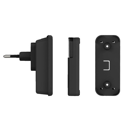 Solight bezdrátový zvonek, 2 tlačítka, do zásuvky, 200m, černý, learning code 1L67BDT