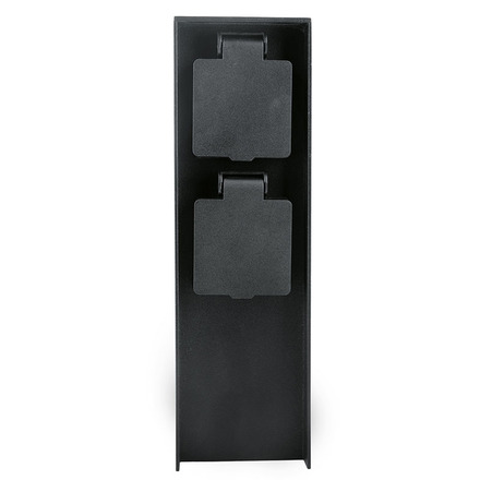 Solight zahradní sloupek IP44, hliník, 2 zásuvky, černý PG12B