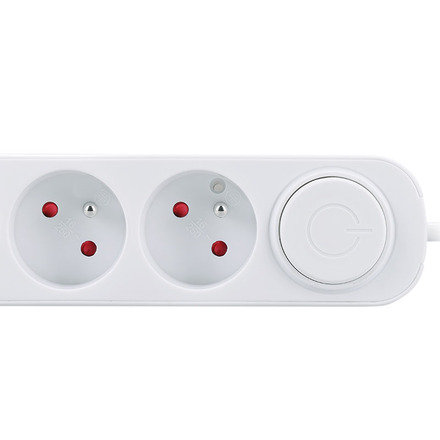 Solight prodlužovací přívod 3 zásuvky, USB A+C 20W PD, 5m, 3 x 1mm2, bílý, vypínač PP113PD20