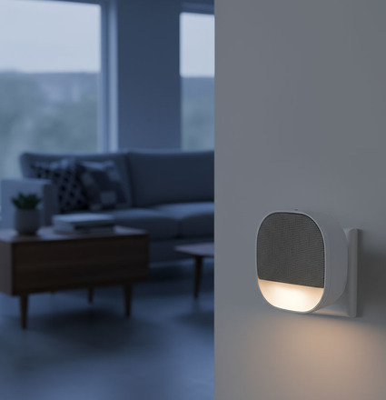 Solight bezdrátový zvonek s nočním světélkem, do zásuvky, 180m, bílý, learning code 1L81