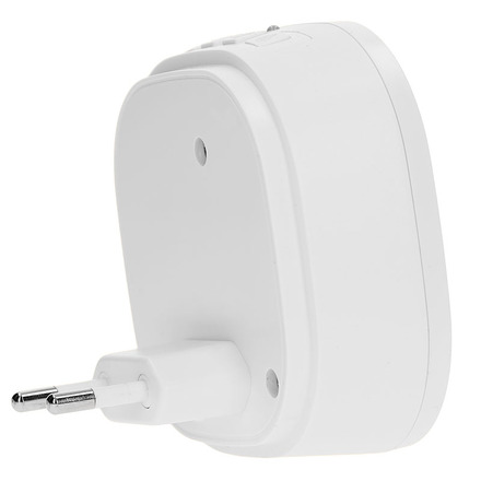 Solight bezdrátový zvonek s nočním světélkem, do zásuvky, 180m, bílý, learning code 1L81