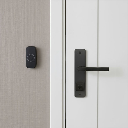 Solight bezdrátový zvonek, do zásuvky, 180m, černý, learning code 1L80B