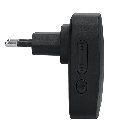 Solight bezdrátový zvonek, do zásuvky, 180m, černý, learning code 1L80B