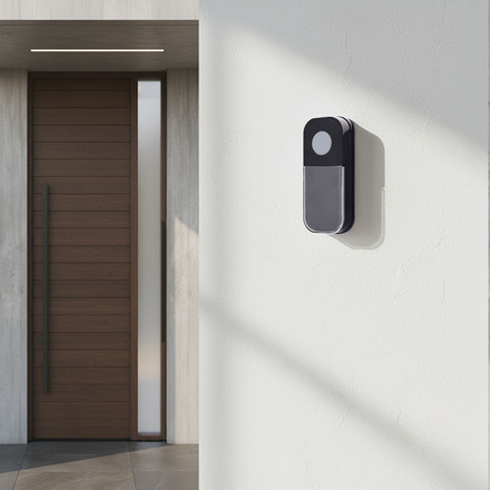 Solight bezdrátový zvonek, do zásuvky, 180m, černý, learning code 1L82B