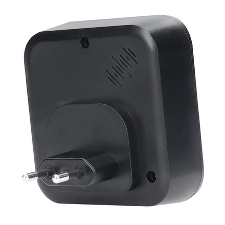 Solight bezdrátový zvonek, do zásuvky, 180m, černý, learning code 1L82B