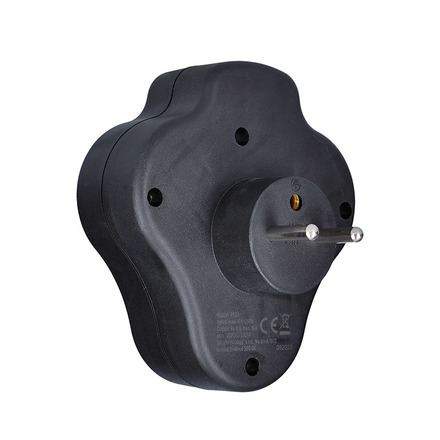 Solight rozbočka s USB A+C rychlonabíječkou 20W PD, 2 x 10A, černá, vypínač P99B-PD20