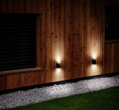 Solight LED venkovní nástěnné osvětlení Potenza, 2x GU10, černá WO811