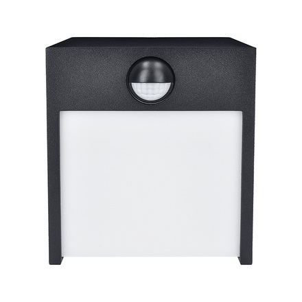 Solight LED venkovní nástěnné osvětlení Terni, 12W, 560lm, 3000K, PIR sensor WO813