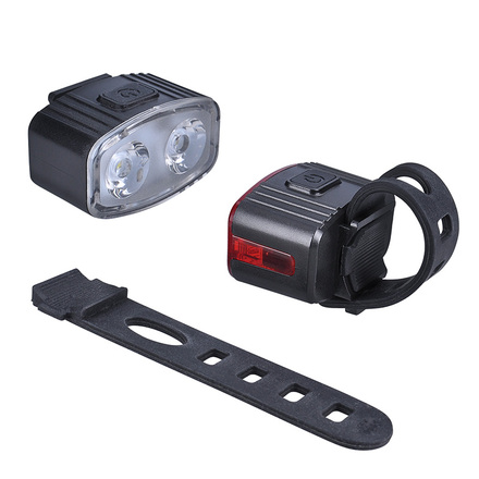 Solight set nabíjecích cyklo svítilen, 160lm přední, zadní červená, Li-Ion, USB WN47