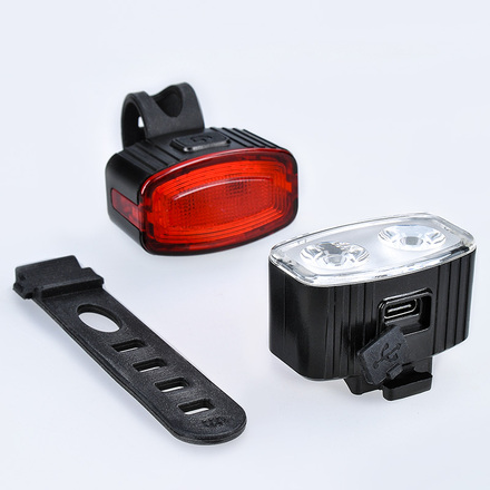 Solight set nabíjecích cyklo svítilen, 160lm přední, zadní červená, Li-Ion, USB WN47