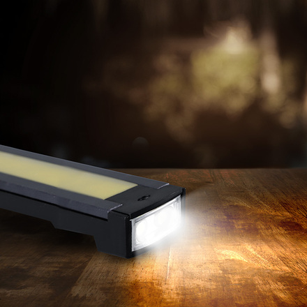 Solight pracovní nabíjecí LED lampa,  500lm + 70lm, COB, Li-Ion, USB, černooranžová WM20