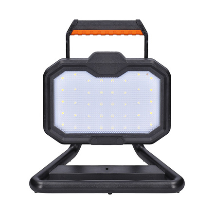 Solight LED reflektor 20W, přenosný, nabíjecí, 2000lm, oranžovo-černý WM-20W-RE