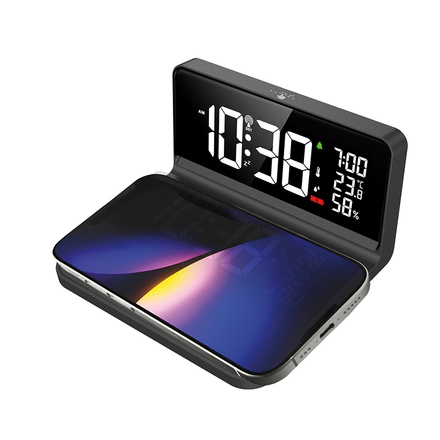 Solight hodiny s Qi bezdrátovým nabíjením CA06