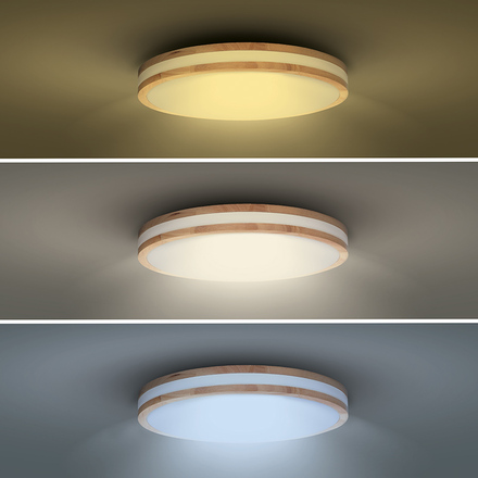 Solight LED osvětlení s dálkovým ovladačem Woody, 48W, 3360lm, 38cm, změna chromatičnosti, stmívatelné WO8007