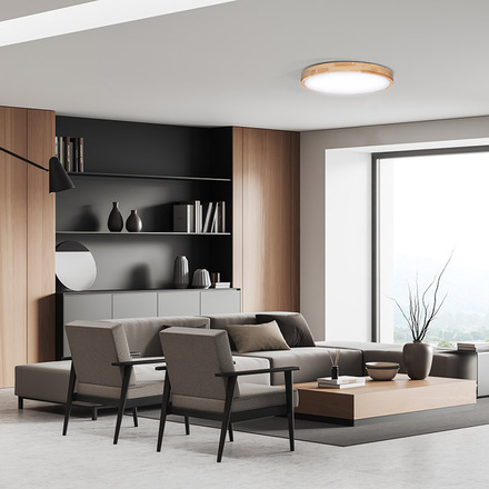 Solight LED osvětlení s dálkovým ovladačem Solid Oak, 48W, 3360lm, 39cm, změna chromatičnosti, stmívatelné WO8009