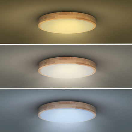Solight LED osvětlení s dálkovým ovladačem Solid Oak, 48W, 3360lm, 39cm, změna chromatičnosti, stmívatelné WO8009
