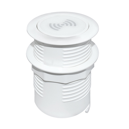 Solight bezdrátová 15W + USB A+C 20W PD výsuvná nabíječka, bílá DC64W-PD20