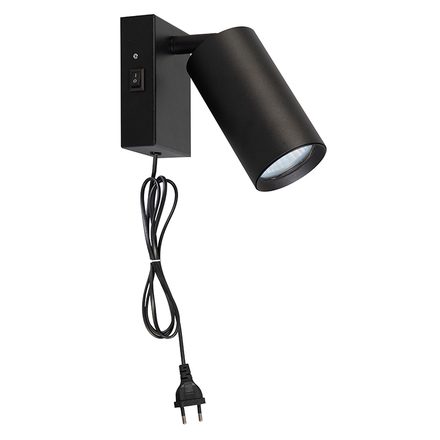 Solight nástěnná lampička CELE, 1x GU10, černá WO3002-B