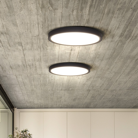 Solight LED osvětlení s dálkovým ovladačem Estela Black, 36W, 2700lm, 30cm, změna chromatičnosti, stmívatelné WO8018