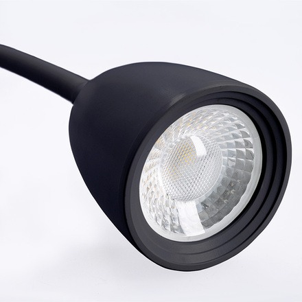 Solight LED nástěnná lampička, stmívatelná, 4W, 280lm, 3000K, černá WO54-B