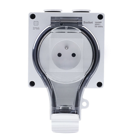 Solight zásuvka IP66, vodotěsná a prachotěsná 5B350