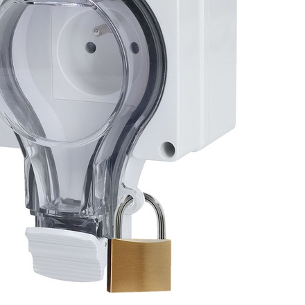 Solight zásuvka IP66 s vypínačem, vodotěsná a prachotěsná 5B351