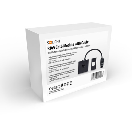 Solight RJ45 Cat6 doplňkový modul pro vestavné zásuvky série PP128 PP128-RJ45