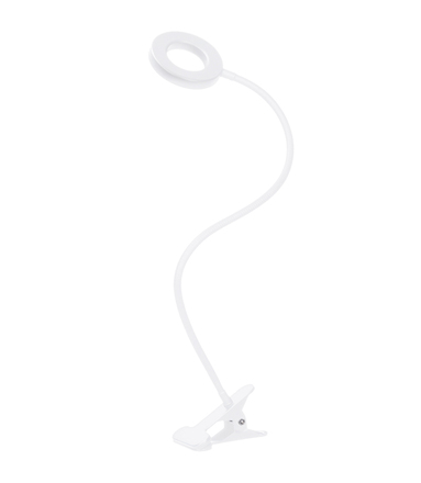 Solight LED stmívatelná stolní lampička s klipem bílá, 300lm, nastavitelná teplota světla, USB WO66-W