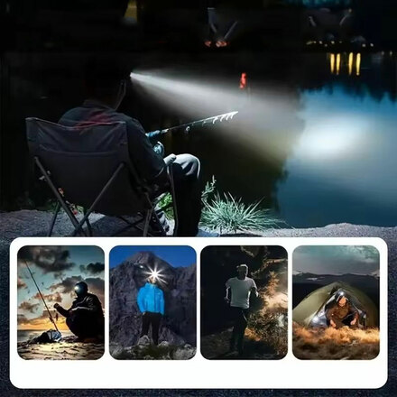 Solight LED čelová nabíjecí svítilna, 170lm, teplé+studené světlo, Li-Ion WN52
