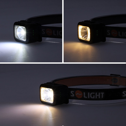 Solight LED čelová nabíjecí svítilna, 170lm, teplé+studené světlo, Li-Ion WN52