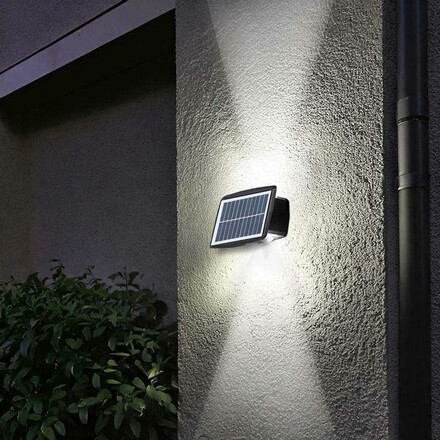 Solight LED solární nástěnné světlo, teplá a studená bílá, 15x10cm WL917