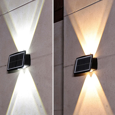 Solight LED solární nástěnné světlo, teplá a studená bílá, 15x10cm WL917