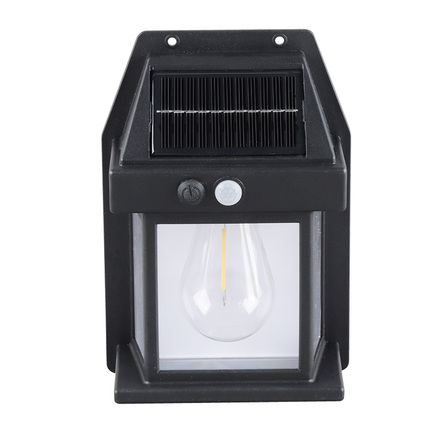 Solight LED solární lucerna nástěnná, teplá bílá, 12x17cm, černá WL918