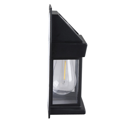 Solight LED solární lucerna nástěnná, teplá bílá, 12x17cm, černá WL918