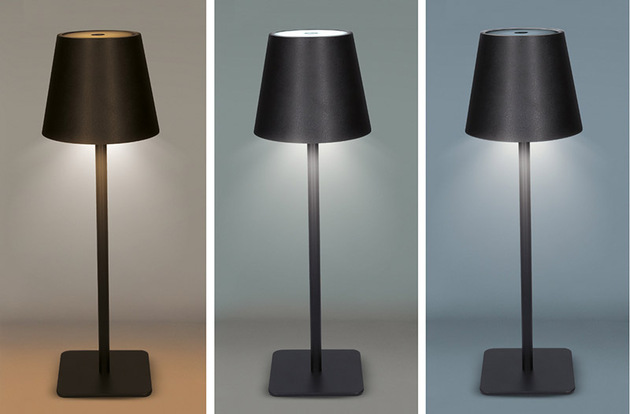 Solight LED nabíjecí lampička Lucca, 120lm, změna CCT, stmívání, černá WO69-B