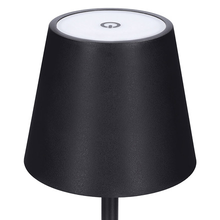 Solight LED nabíjecí lampička Lucca, 120lm, změna CCT, stmívání, černá WO69-B