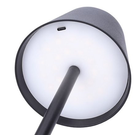 Solight LED nabíjecí lampička Lucca, 120lm, změna CCT, stmívání, černá WO69-B