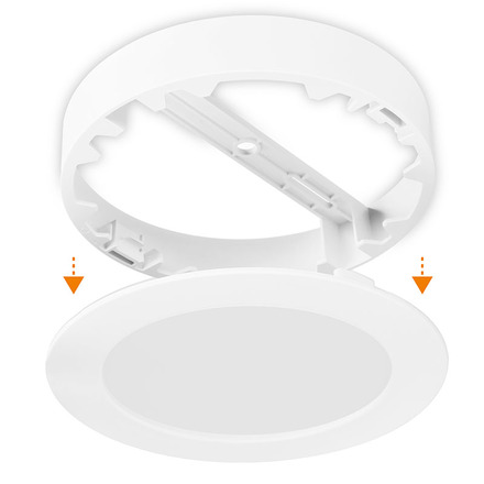 Solight LED mini panel koupelnový 2v1, 3CCT, podhledový/přisazený, 12W, 1020lm, IP54, bílá, kulatý WD240-W
