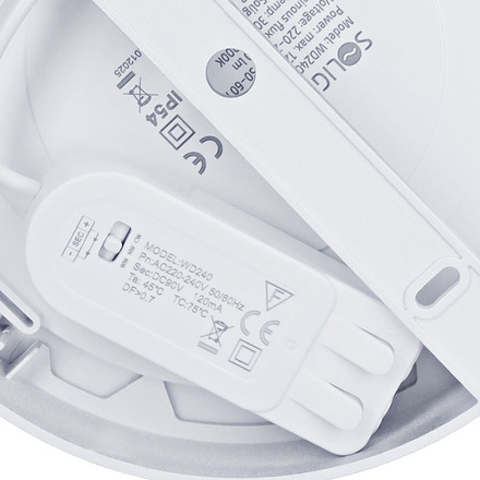 Solight LED mini panel koupelnový 2v1, 3CCT, podhledový/přisazený, 12W, 1020lm, IP54, stříbrná, kulatý WD240-S