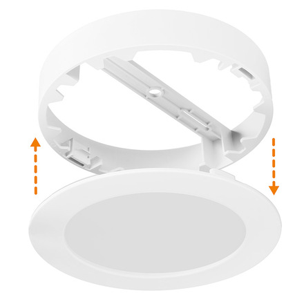 Solight LED mini panel koupelnový 2v1, 3CCT, podhledový/přisazený, 18W, 1530lm, IP54, bílá, kulatý WD242-W